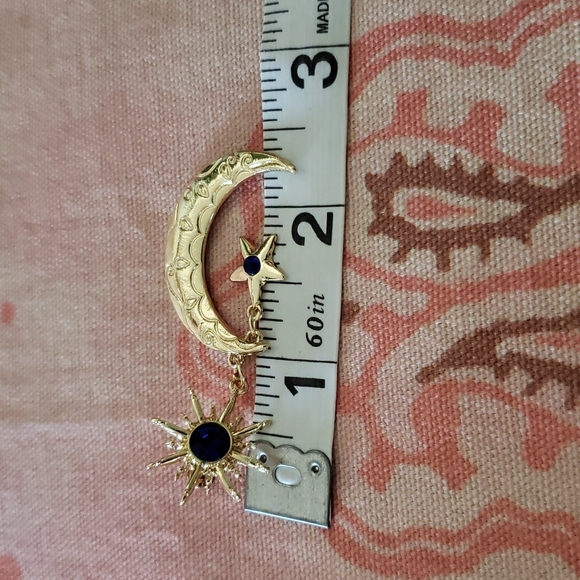 Star Moon Earrings Moon Star Chic Boho Elegant Cute Beautiful Unique Festival - Picture 9 of 10